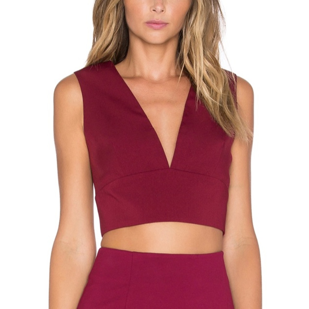 Minty Meets Mont Golden Girl V-neck Crop Top